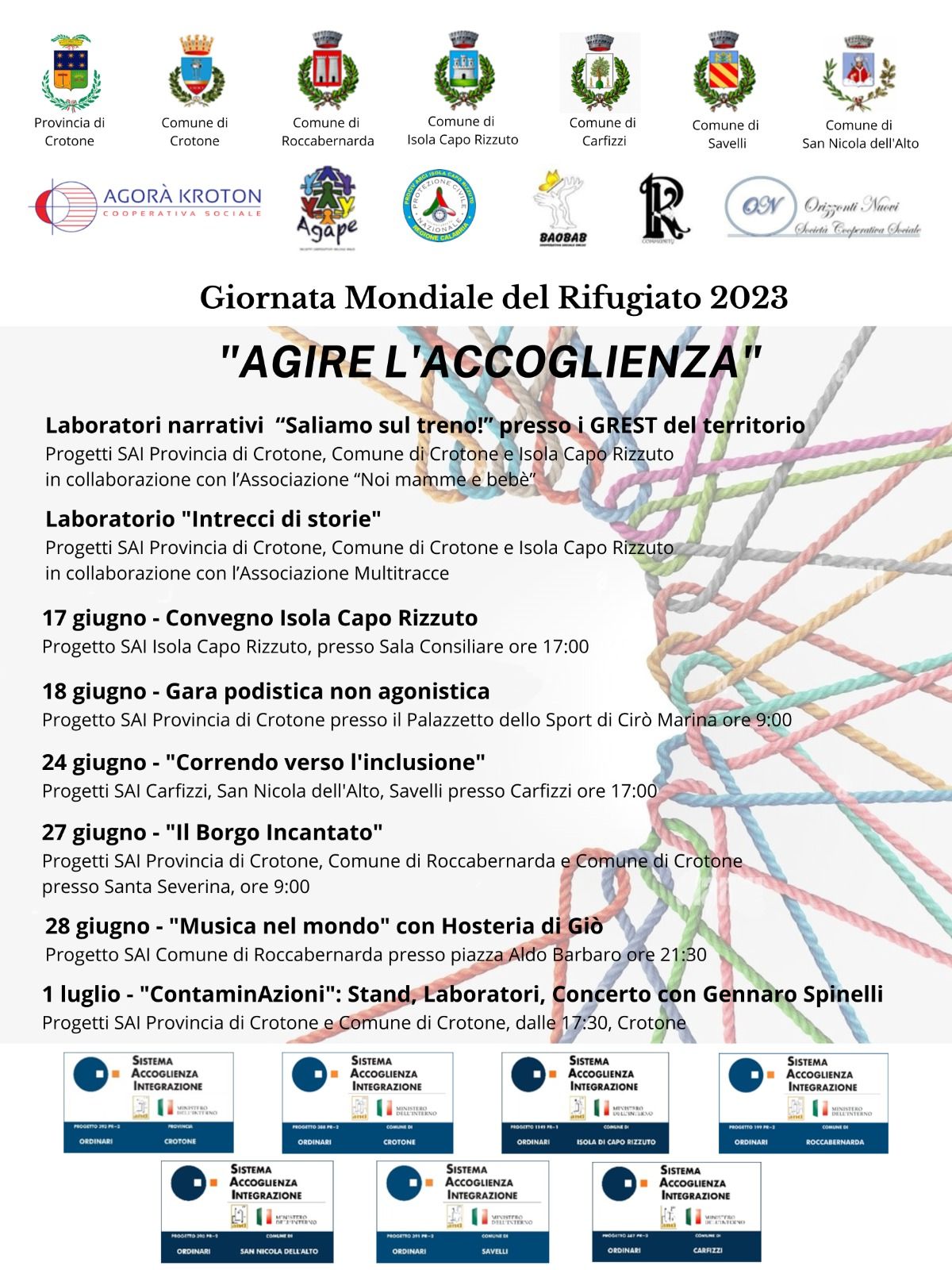 Giornata Mondiale del Rifugiato 2023, il calendario di eventi ed iniziative